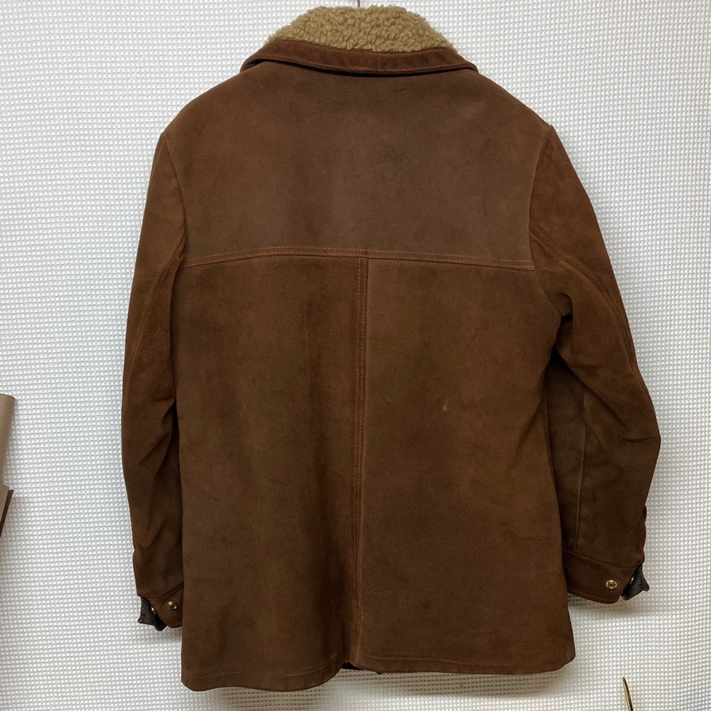 Shearling Suede Leather Jacket - image 2